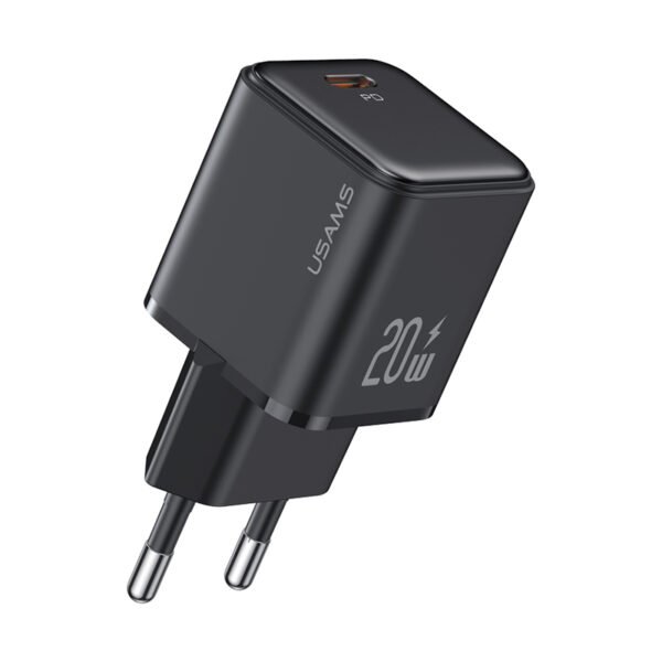 Carregador de Parede USB C Power Delivery 20W, Preto  - Usams CC183 - Imagem 2