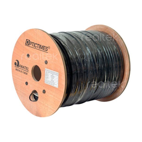 Cabo De Fibra Óptica Drop Flat Ftth 1fo, 1000m  - Optictimes - Imagem 4