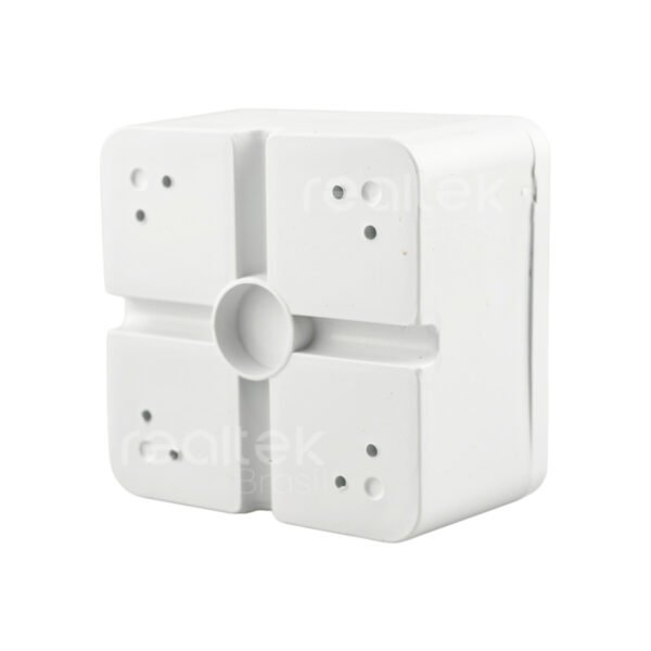 Caixa De Sobrepor CFTV Com Tampa Cega 8,5x8,5cm, Branca - Stilus - Imagem 3