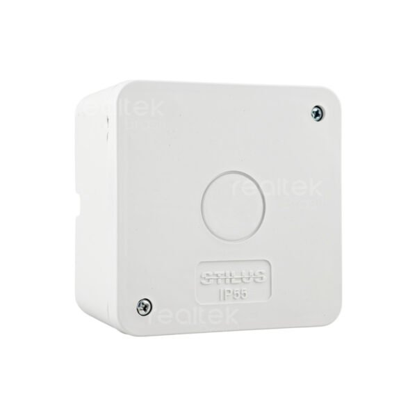 Caixa De Sobrepor CFTV Com Tampa Cega 8,5x8,5cm, Branca - Stilus